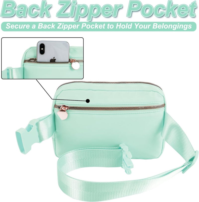 Uygafly Belt Bag Fanny Pack Crossbody Bags with Initials Letter Patch Cute Stuff Birthday Gifts for Teenager Girls Trendy Stuff for Teens | Light Green,A - Image 3